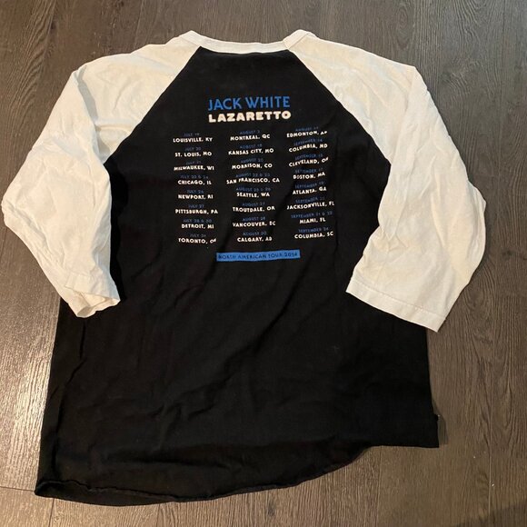 white stripes jack white lazaretto baseball tshirt 2014 north america to… - Picture 4 of 9